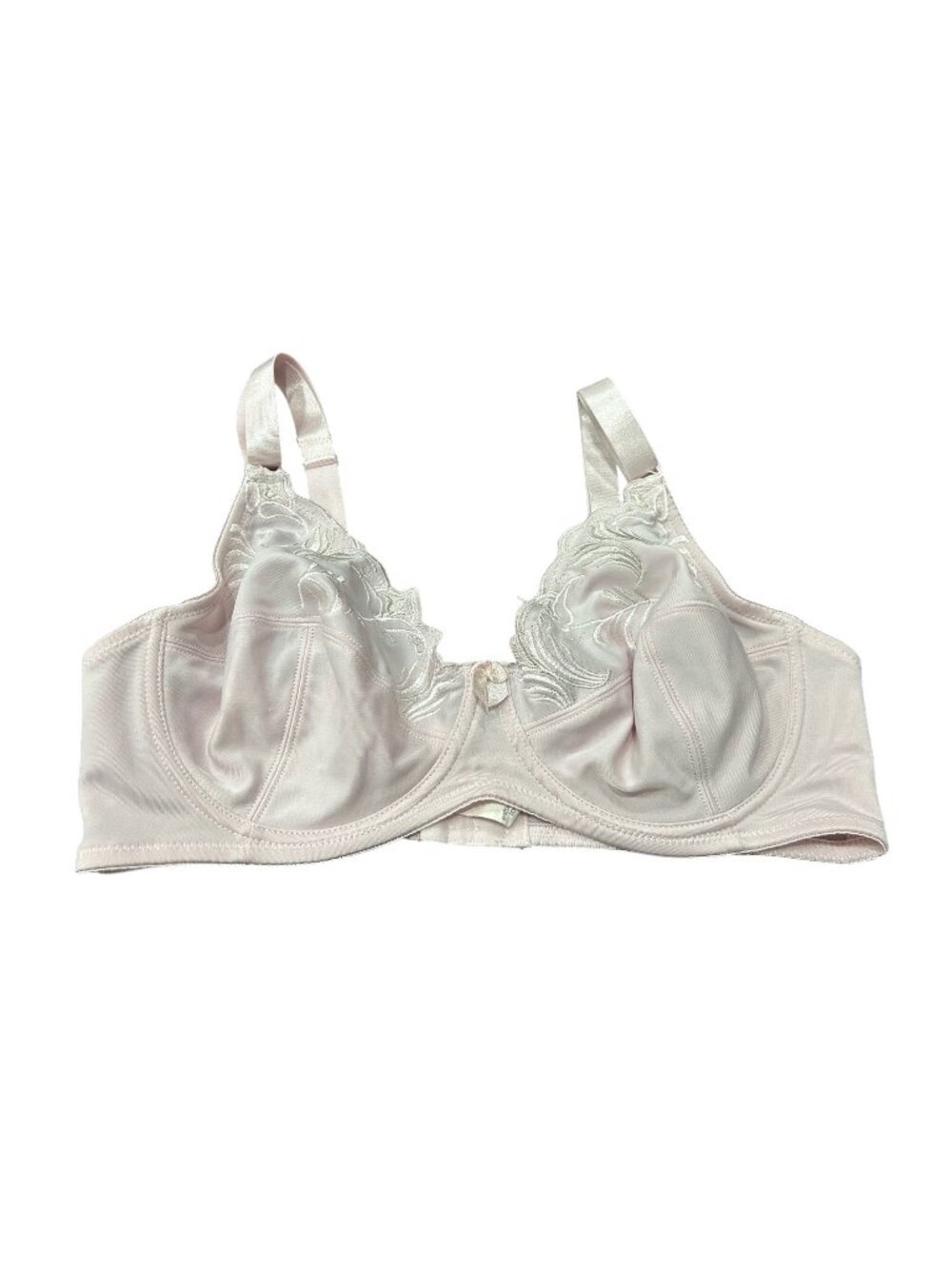 Triumph 36C Pink Lace Underwire Bra Embroidered Floral Adjustable Straps Retro